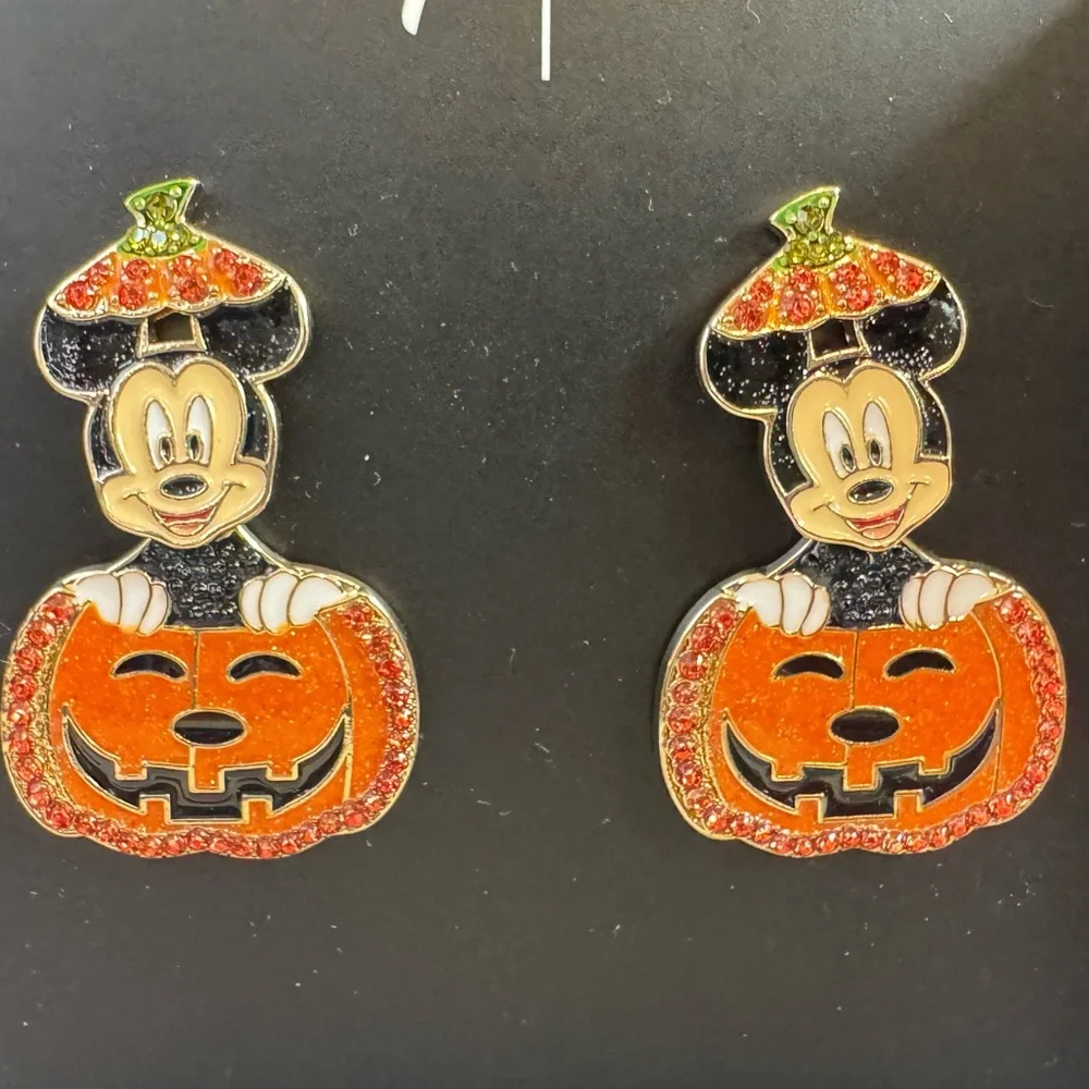 Disney BaubleBar Mickey Pumpkin Earrings - Picture 2 of 2
